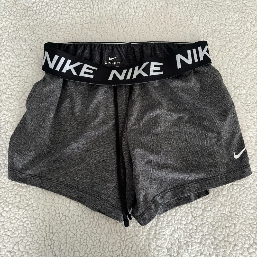 Nike Women's Black and Gray Athletic Shorts